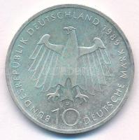 NSZK 1989D 10M Ag "Bonn 2000. évfordulója" T:AU patina FRG 1989D 10 Mark Ag "2000th A...