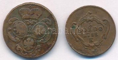 Csehország / Történelmi tartomány 1760. 1 Garas Cu + Olasz Államok / Gorizia 1788K 1s Cu "II. J...