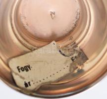 Ezüst (Ag) talpú kristály váza. Jelzett, hibátlan 16 cm