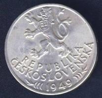 Csehszlovákia 1949. 100K Ag "Iglói bányászat 700. évfordulója" T:2 kis ph