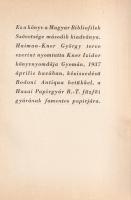 Szabó Lőrinc: 
Reggeltől estig. Egy repülőutazás emléke. Molnár C. Pál fametszeteivel.
Budapest, 1...