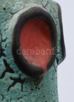 Bártfay Judit: Ugrasztott mázas váza, jelzett, m: 16,5 cm