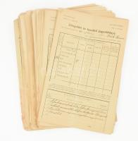 cca 1890-1910 Csongrád vármegye, Szentesi kir. adóhivatal által Szegváron kiállított 70 db zálogolási és becslési jegyzőkönyv