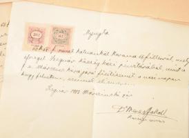 1903 Szegvár, 6 db nyugta okmánybélyegekkel