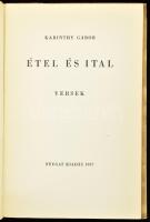 Karinthy Gábor: Étel és ital. Versek. A szerző,  Karinthy Gábor (1914-1974) költő által Jankovich Fe...