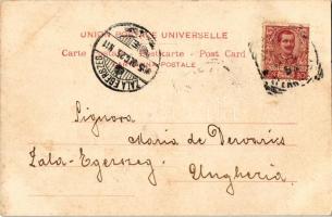 1905 Venezia, Venice; Tempio di S. M. della Salute. Ed. G. Zanetti Art Nouveau, floral, litho frame ...