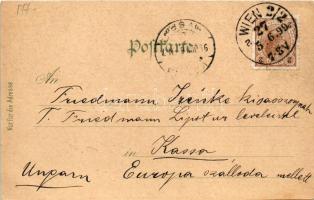 1899 (Vorläufer) Venezia, Venice; Seufzerbrücke, Canal Grande u. Palais Cavalli. Kunstanstalt Karl S...