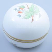 Herendi hecsedli mintás bonbonier, 2. oszt. jelzéssel, d: 9,5 cm