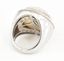 Ezüst (Ag) gyűrű, jelzett, méret: 52, bruttó: 17 g