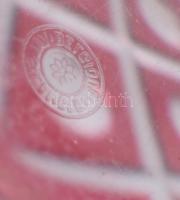 Val Saint Lambert 2 darab nagyméretű kristály váza, egyik jelzett, sérüléssel, lepattanással, m: 23-...