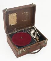 Antik gramofon, nem ellenőrzött, 28x20 cm