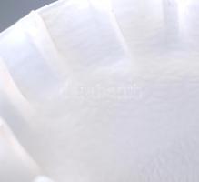 Nagyméretű antik üvegtálas kínáló, m: 45 cm