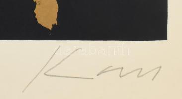 Kass János (1927-2010): Kékszakállú herceg vára. Szitanyomat, papír, jelzett, 49x35 cmLap szélén kis...