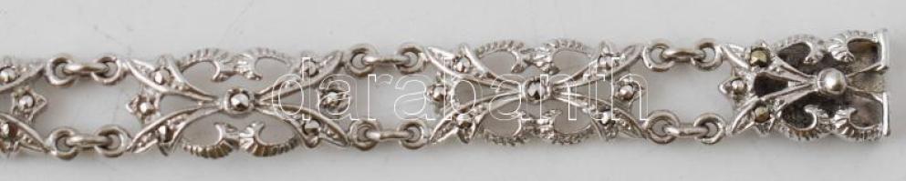 Ezüst (Ag) karkötő, jelzett, 15,1g