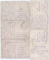 5 db régi képeslap a Kárpátokból, első világháborús K.u.K. katonai bélyegzéssel "Országos hadgo...