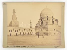 cca 1900 Félix Bonfils (1831-1885): Egyíptom Cairo Toulun mecset, fürdőház jelzett fotó, magyar utazó által feliratozott karton 33x25 cm  cca 1900 Félix Bonfils (1831-1885): Egypt Cairo Toulun mosque and bath photo inscribed by a Hungarian traveler on cardboard 33x25 cm