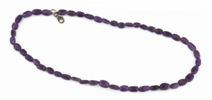 Ametiszt nyaklánc, m: 44 cm