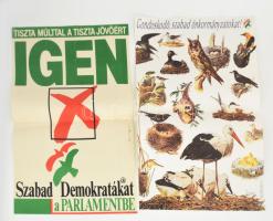 2 db SZDSZ választási plakát 40x57 cm