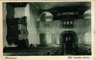 1942 Pócsmegyer, református templom belső. Hangya Szövetkezet kiadása (EK)