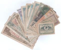 Románia 15db-os vegyes bankjegy tétel T:F,VG Romania 15pcs of mixed banknotes lot C:F,VG