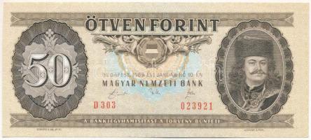1989. 50Ft "D 303 023921" T:F szép papír Adamo F23
