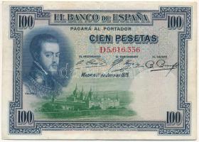 Spanyolország 1925. 100P T:F Spain 1925. 100 Pesetas C:F Krause P#69c