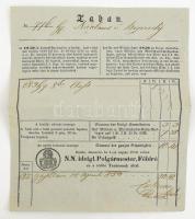 1850 Bezerédy Miklós tabáni házára való adókivetési ív