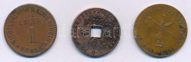 3db-os Cu vagy bronz zsetontéltel, benne: "10.000.000", "Golden Medal Gum", Wieb...