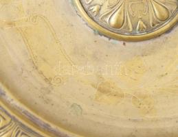 Kínáló tál, réz. XIX. sz. 35x27 cm