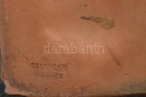 Csermák Ferenc (1932- ): Váza. mázas kerámia, jelzett, hibátlan m: 26 cm