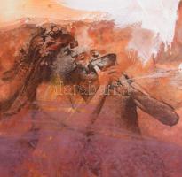 Veszely Ferenc (1945-): Bacchus. Vegyes technika, kollázs. Jelzett 44x30 cm Üvegezett keretben