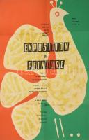 1958 Bécsi magyar képzőművészeti kiállítás plakátja Máté András grafikájával 58x78 cm