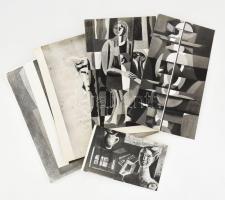 cca 1960 Markovics Ferenc: 8 db képvőművészeti alkotásról készült fotó 24x16 cm ig