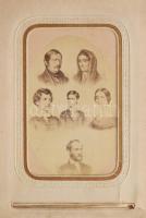 cca 1860-1890 Vizitkártya gyűjtemény,. 45 db fénykép és fénnyomat: Petőfi és családja, Rákóczi és cs...