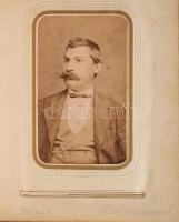 cca 1860-1890 Vizitkártya gyűjtemény,. 45 db fénykép és fénnyomat: Petőfi és családja, Rákóczi és cs...