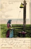 1902 Hortobágy, estharang a pusztán. Pongrácz Géza kiadása (Debrecen), Kiss Ferenc felvétele (EK)