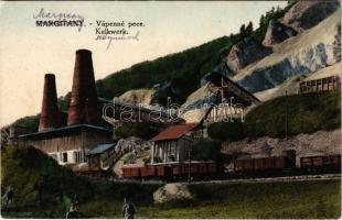 Margitfalva, Margitfalu, Margitany, Margecany; Vápenné pece / Kalkwerk / szénbánya, iparvasút / coal mine, industrial railway (EK)