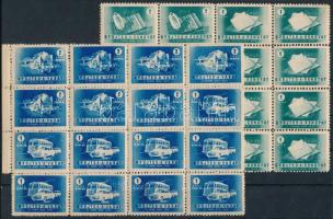 1953 Gyűjtsd a vasat, Gyűjtsd a rongyot levélzáró 16-os tömbök