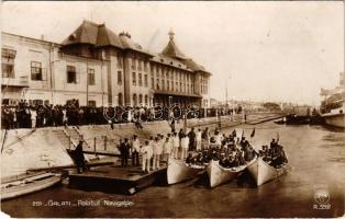 1931 Galati, Galatz; Palatul Navigatiei. Libraria Nouau Ion Negoescu / Romanian mariners, port, ship, navy palace (EM)