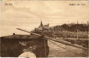 Galati, Galatz; Vedere din Port / port, bridge (cut)