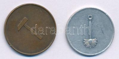 DN(~1950) "5 - Zsiradék és göngyöleg készletező v." kétoldalas Al bárca (23mm) + "20 ...