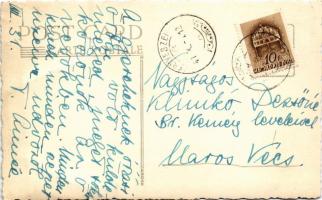 1941 Gernyeszeg, Gornesti; Teleki kastély. A képeslap feladója gróf Tisza Erzsébet Aimée (1914-1991)...