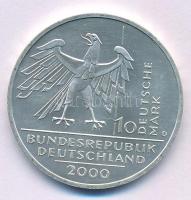 Németország 2000D 10M Ag "Az újraegyesítés 10. évfordulója" fóliatokban T:UNC,AU Germany 2000D 10 Mark Ag "10th Anniversary of Reunification" in foil packing C:UNC,AU Krause KM#201