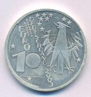 Németország 2003D 10E Ag "100 éves a Müncheni Német Múzeum" T:AU Germany 2003D 10 Euro Ag "German Museum Munich" C:AU Krause KM#225