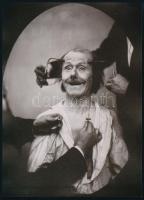 cca 1880 "A nevető izmok stimulálása egy orvosi kísérletben", 1 db modern nagyítás, jelzés nélkül, 21x15 cm