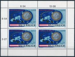 Initiation of the Euro mini sheet Az Euro bevezetése kisív