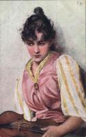 Gypsy violinist girl