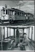 cca 1975 előtti felvételek budapesti villamosokról, 5 db modern nagyítás, jelzés nélkül, 15x21 cm és...