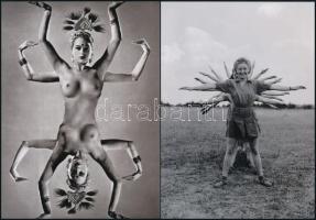 cca 1925 "Tornagyakorlatok", 2 db modern nagyítás, jelzés nélkül, 21x15 cm