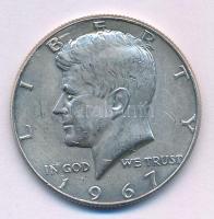 Amerikai Egyesült Államok 1967. 1/2$ Ag "Kennedy" T:AU,XF USA 1967. 1/2 Dollar Ag "Kennedy" C:AU,XF Krause KM#202a